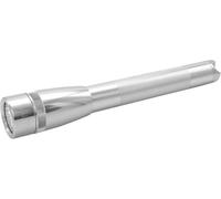 Maglite Mag-Lite Mini Pro Aluminium LED Flashlight, Silver | Compact 332-lumen performance and legendary Maglite design with spot-to-flood focus, Candle Mode, Batteries and Belt Holster.