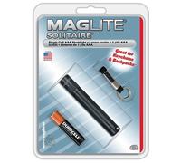 Maglite Solitaire BLACK Keyring torch 1x AAA battery & Keychain - Blister Packed