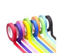 MAGLITT 10 Rolls Rainbow Masking Tape Adhesive Tape Removable Coloured Tape for Classroom Decorations,Art Lab Labeling, Handicrafts, Lettering and Crafts