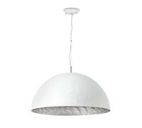 Luminosa Lighting Luminosa Magma 3 Light Dome Ceiling Pendant Silver, White, E27