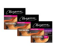 Magma - 3 Sets of Silver Copper Spanish Guitar Strings, 1°, 2° and 3° Crystal Nylon - Medium Tension - (GC110)