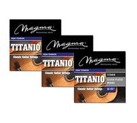 Magma - 3 Sets of Silver Copper Spanish Guitar Strings, 1°, 2° and 3° Titanium Nylon - High Tension - (GC120T)
