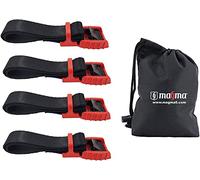 MAGMA 4 Cambuckle Straps | Load Strap Bike, Rack, Surf Board, Moto, Car, Kayak and Carriers | Adjustable and Heavy-Duty Belt Cords Strapping Tools Cargo Automotive | Fastening Tie Buckles | Red 50cm