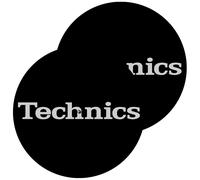 Technics 60638 Simple T2 Logo Design Slipmat - Black/Silver
