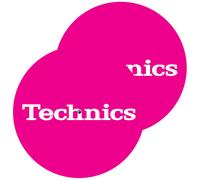 Magma 60654 - Technics Simple: 5 White on Pink Slipmats (Pair) (Pink)