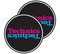 Technics Slipmat Duplex 5: Pink/Blue Mirror on Black