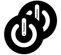Magma 60671 - Technics On Off Slipmats (Pair) (Black & White)