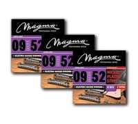 Magma 7 Extra Light Electric Guitar Strings - Nickel Plated Steel Strings.9" to .52" (String Gauges - 09, 11, 16, 24. 32, 42) - (GE140N) - 3 Sets