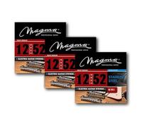 Magma Electric Guitar Strings - Heavy Medium Stainless Steel Electric Guitar Strings .012" - .052" (12-52 gauge) - GE170S - 3 Sets