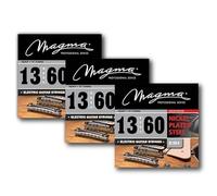 Magma Heavy Tuning Electric Guitar Strings + "A" - Nickel Plated Steel Strings - 13" to 0.60" (String Gauges - 13, 17, 26, 36, 46, 60) - (GE140N) - 3 Sets