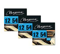 Magma - Medium Light Gauge Acoustic Guitar Strings - 80/20 Bronze Acoustic Strings 12-54 Gauge (.012" - .054") - 3 Sets Acoustic guitar strings - GA140B80