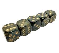 Magma Spot Dice, 16mm, Blue, Pack of 5 (Blue)