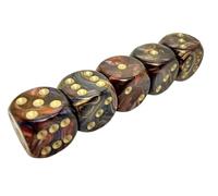 Magma Spot Dice, 16mm, Blue, Pack of 5 (Purple)