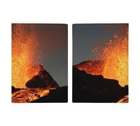 Magma Volcanoes Eruption Travel Passport Wallet Credit Card Holder Cover Case Protector