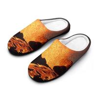 Magma Volcanoes Eruption Women's Slippers Warm Soft House Shoes Winter Indoor And Outdoor 7-8（39-40