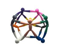 MAGMEN Enhance Grip Magnetic Character Figures - Posable Fidget Travel & Desk Toy | 10pc Solid Colors Set Multipurpose Magnets