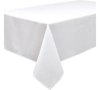 MAGNA COLLECTION Rectangular Table cloth 140x240 cm - 100% Cotton White Tablecloth - Washable & Reusable - Ideal for Christmas, Dining, Parties and Seasonal Decor