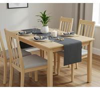 Magna Collection Table Runner - Charcoal Table Runners for Dining Table 33cm x 240cm - 100% Cotton, Durable, and Wrinkle-Resistant Stitching, Ideal for Christmas Party Decoration