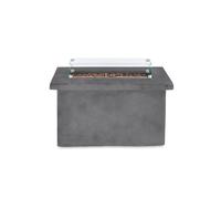 Magna Rectangular Gas Fire Pit Tall Tower Grey One Size