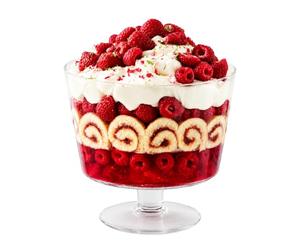 MAGNA RETAIL 2L Footed Glass Trifle Bowl | Fruit Bowl | Stem Glass Serving Dish for Salads, Desserts | Large Gateaux Dessert Dish | Stylish Display for Parties, Weddings, Special Occasions (2 Litre)