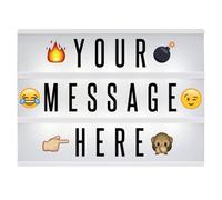 Magna Retail A4 Cinematic Light Box Personalised Sign Includes 205 Letters & Emoji Illuminated Letter Board Battery Or Usb Powered