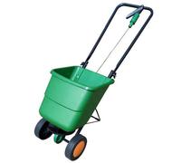 Magna Retail Push Trolley Rotary Lawn Seed Spreader 12L On Wheels Grass Seed Spreader Lawn Fertiliser Grass Feed Trolley For Garden