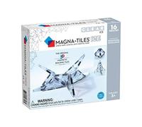 Magna-Tiles 16 Piece Ice Set, The Original, Award-Winning Magnetic Building Tiles, Creativity & Educational, Stem Approved, Translucent