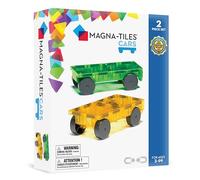 Magna-Tiles Cars 2 Piece Expansion Set -For Ages 3+, 3D magnetic building tiles (Packaging may vary)