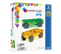 MAGNA-TILES Cars - Green & Yellow 2-Piece Magnetic Construction Set, The