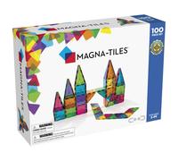 MAGNA-TILES Classic 100-Piece Magnetic Construction Set, The ORIGINAL Magnetic Building Brand, Rainbow