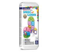 Magna-Tiles microMAGS 24-Piece Spring Garden Travel Set, The Original Magnetic Building Brand