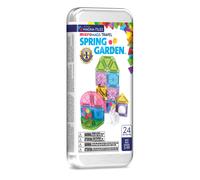 Magna-Tiles microMAGS 24-Piece Spring Garden Travel Set, The Original Magnetic Building Brand