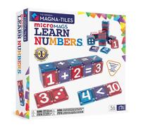 Magna-Tiles microMAGS Learn Numbers 56-Piece Magnetic Construction Set, The Original Magnetic Building Brand
