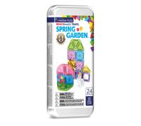 Magna-Tiles microMAGS 24-Piece Spring Garden Travel Set, The Original Magnetic Building Brand