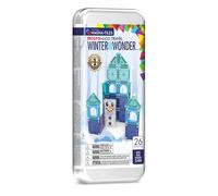 Magna-Tiles microMAGS Winter Wonder Travel Set 26-Piece Magnetic Construction Set, The Original Magnetic Building Brand