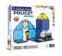 MAGNA-TILES Police Patrol 20-Piece Magnetic Construction Set, The Original Magnetic Building Brand