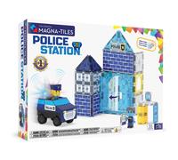 MAGNA-TILES Police Station 35-Piece Magnetic Construction Set, The Original Magnetic Building Brand