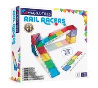 MAGNA-TILES® Rail Racers 33-Piece Magnetic Construction Set, The Original Magnetic Building Brand