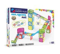 Magna-Tiles Rail Racers Max 80-Piece Magnetic Construction Set, The Original Magnetic Building Brand
