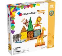 Magna-Tiles Safari Animals 25-Piece Set - 3D magnetic building tiles, Clear Col