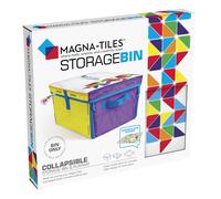 Magna-Tiles Storage Bin & Interactive Play-Mat, Collapsible Storage Bin With Handles for Playroom, Closet, Bedroom, Home Organization and Classroom, 12.5 x 11 x 8” Bin
