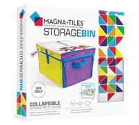 Magna-Tiles Storage Bin & Interactive Play-Mat, Collapsible Storage Bin With Handles for Playroom, Closet, Bedroom, Home Organization and Classroom, 12.5 x 11 x 8” Bin