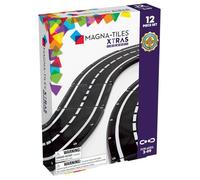 MAGNA-TILES XTRAS: Roads 12 Piece Magnetic Construction Set, The ORIGINAL Magnetic Building Brand