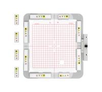 MagnaHoop SQ20B Magnetic Embroidery Hoop for Janome MC 500E 400E 550E Memory Craft Elna Expressive 830 830L, Metal Magnet Embroidery Machine Sash Frame (8x8-JA412MK)