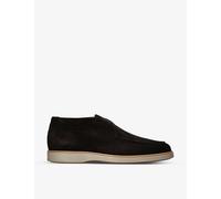 Magnanni Mens Brown Paraiso Tonal-stitching Suede Mid-top Loafers Eur 46 / 12 Uk Men