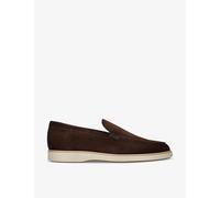 Magnanni Mens Dark Brown Paraiso Tonal-stitching Suede Loafers Eur 44.5 / 10.5 Uk Men