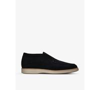 Magnanni Mens Magnanni Paraiso Tonal-Stitching Suede Mid-Top Loafers Navy Eur 44 / 10 UK Men
