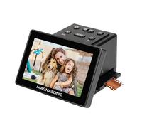 Magnasonic All-in-One 25MP Film Scanner with Large 5" Display & HDMI, Converts 35mm/126/110/Super 8 Film & 135/126/110 Slides into Digital Photos, Built-in Memory