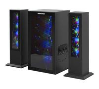 Magnavox MHT990 2.1 Home Entertainment System with Bluetooth Wireless Technology and Color Changing Lights in Black | AUX Port | Subwoofer with 2 Speakers | Pulsing Lights |