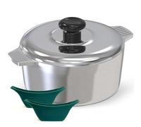 Magnaware Cast Aluminum Dutch Oven 3 Quart - Cast Aluminum Cookware with Silicone Covers for Easy Handling - Even Heat Distribution and Retention - Dutch Oven for Bread Baking, Simmering, and More